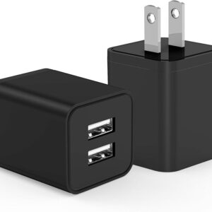 Black Double USB AC Adapter