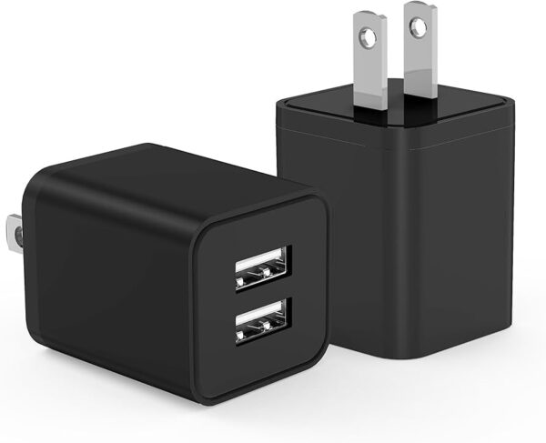 Black Double USB AC Adapter