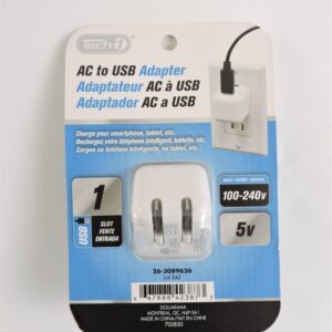 Tech 1 AC To USB Adapter (100 - 240V)